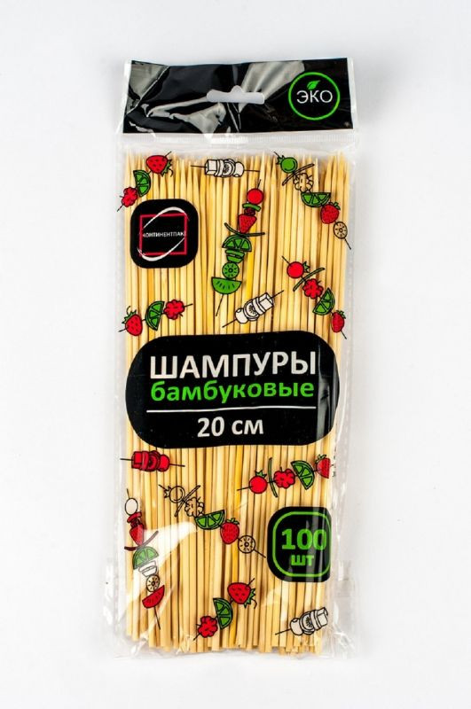 Палочки для шашлыка 20 см бамбук,100шт