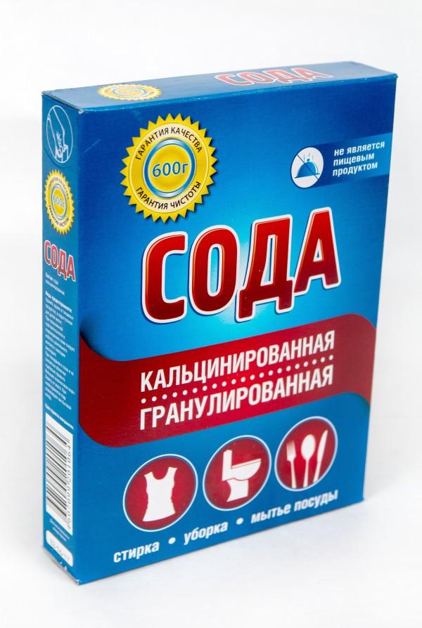 Сода кальцинированная коробка 600 гр