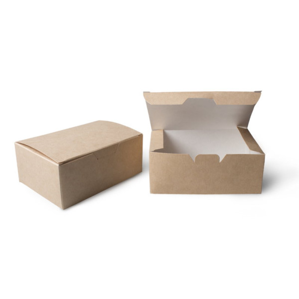 До Эко короб бумажный ECO FAST FOOD S 115*75*45 крафт (25/600 шт), шт