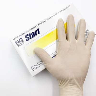 Перчатки латекс. NG MEDICAL STARTNARCHDALE неопудр S ,  100 шт