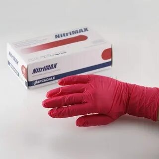 Перчатки нитриловые неопудр. NitriMax ARCHDALE S /10х100 шт красные