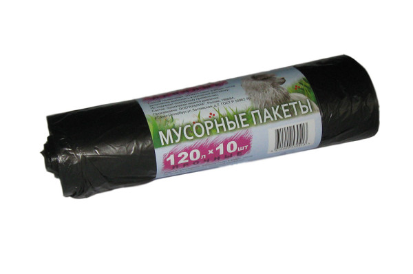 Пакет для мусора 120 л ПНД   Виконт Прочные 10 шт