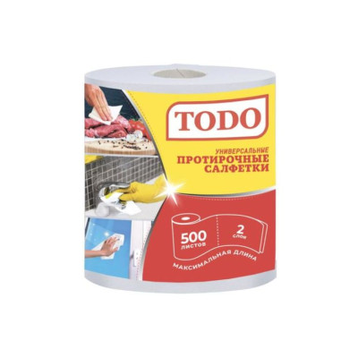 Полотенце универсальное 20*23 500 шт в рулоне TODO, шт/6 шт